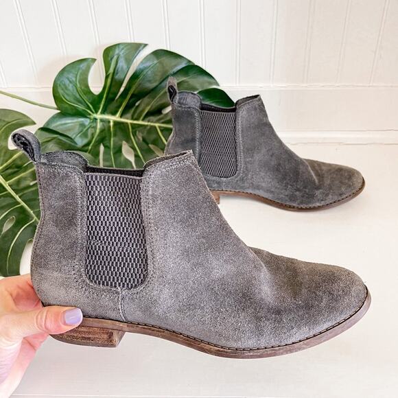 Toms Ella Suede Ankle Boots in Gray - Picture 1 of 7